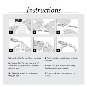 1/4" x 3.5" RIP-TIE Mini, 7-pack, BLACK