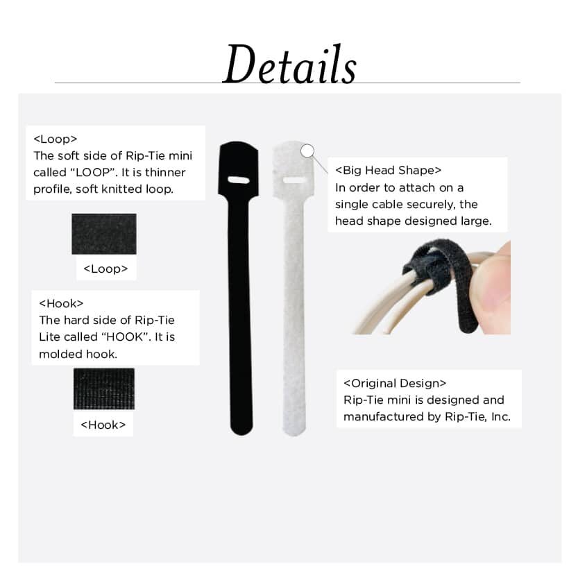 1/4" x 3.5" RIP-TIE Mini, 7-pack, BLACK