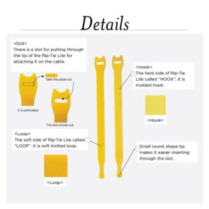 1/2" x 8" RIP-TIE Lite Plus CableWrap, 2 Rolls of 25, BLACK+GREY