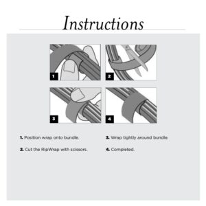 2" x 30' RIP-TIE RipWrap, 1 Roll, BLACK