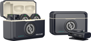 HOLLYLAND Lark M2 Camera - Wireless Lavalier Microphone (Duo,ShineCharcoal)