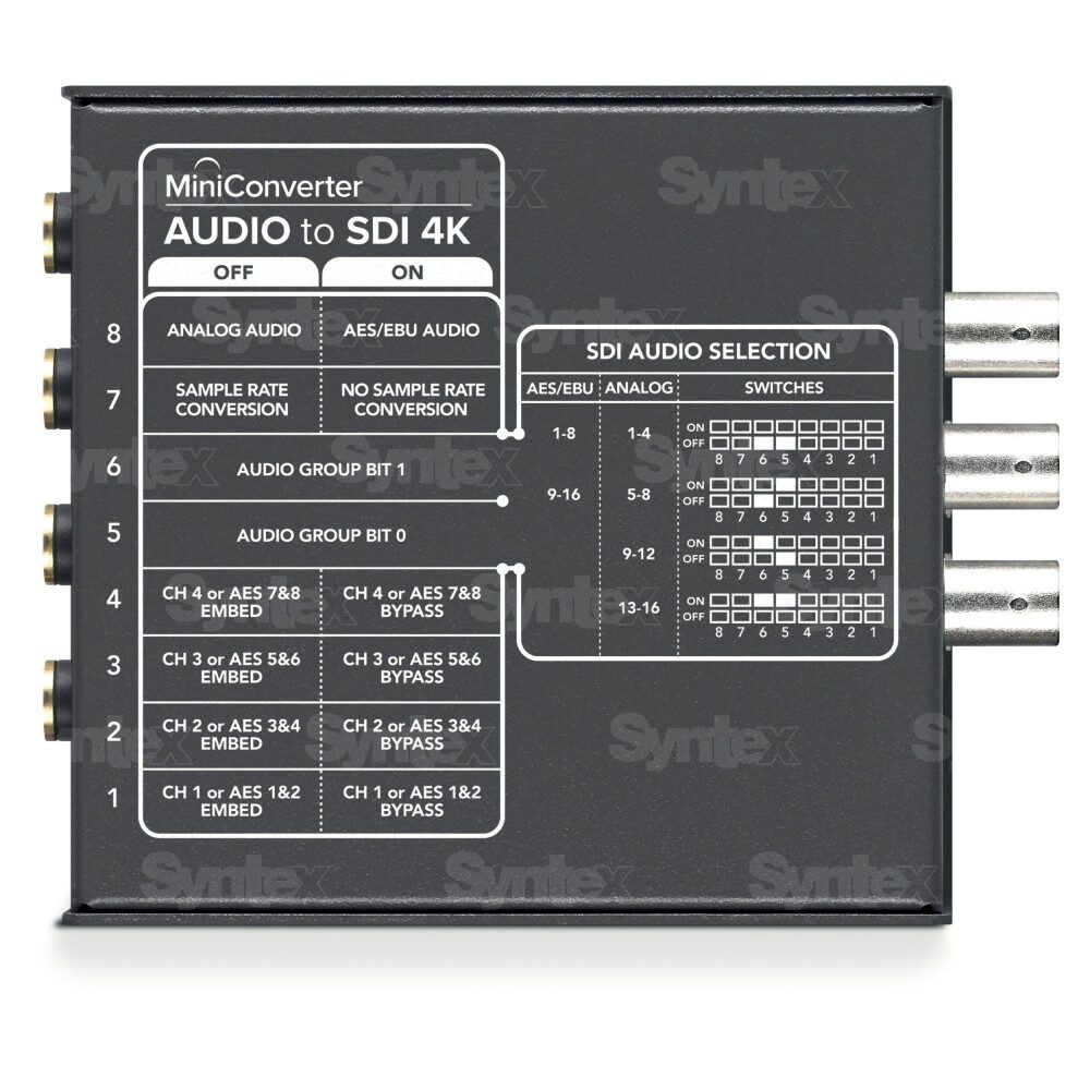 BLACKMAGIC DESIGN Mini Converter Audio to SDI 4K