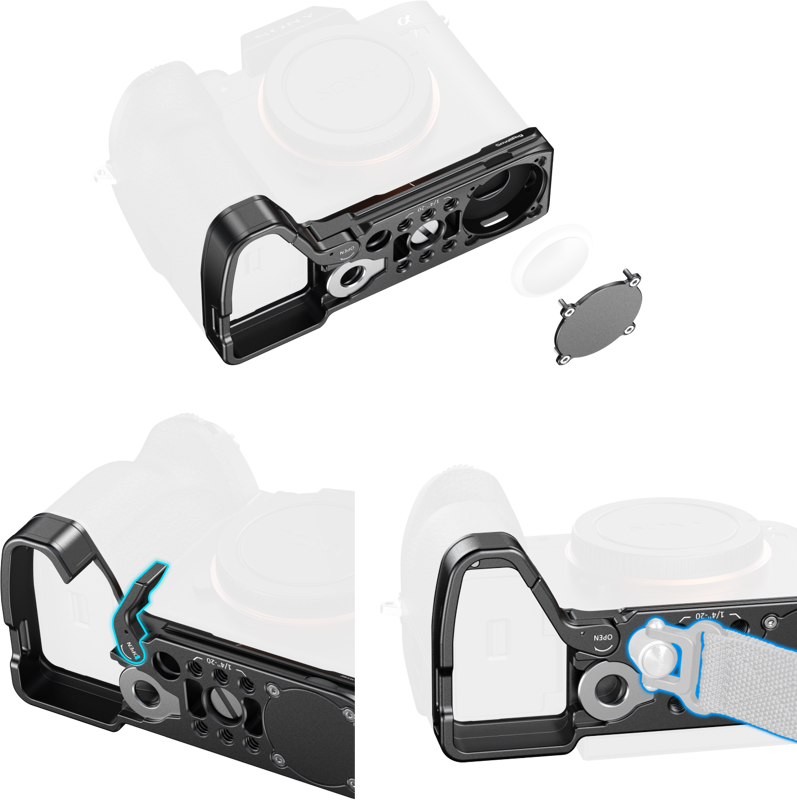 SMALLRIG 6033 Baseplate with AirTag Slot for Sony Alpha 7 V / 7R V / 7 IV