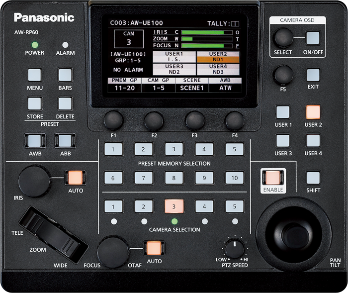 PANASONIC AW-RP60GJ Remote Camera Controller