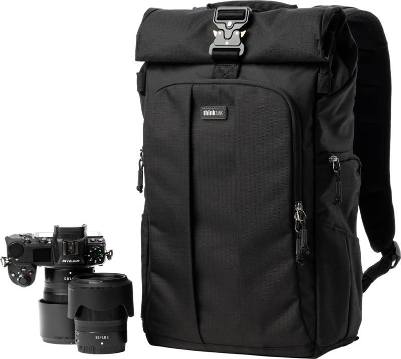 THINK TANK FocusPoint 22L I Hybrid RollTop Backpack I Asphalt Black