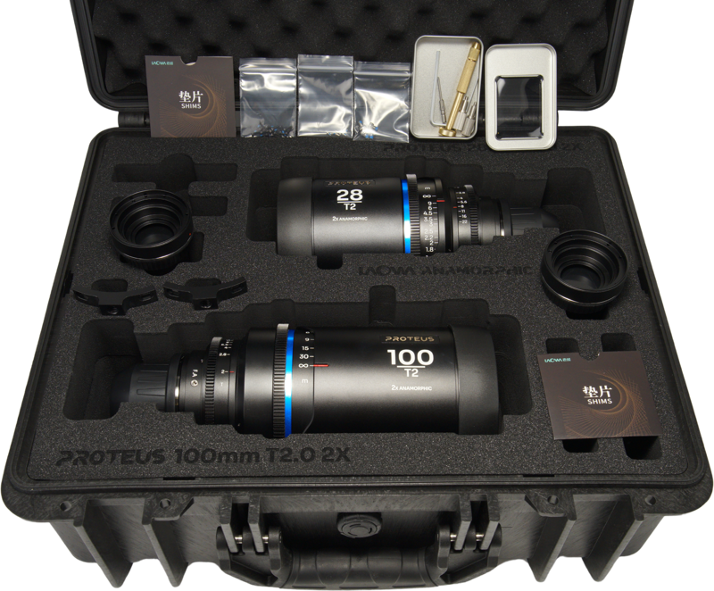 LAOWA Proteus 2X Anamorphic 2-Lens Bundle Set C (28mm, 100mm) - Blue - Arri PL/Canon EF