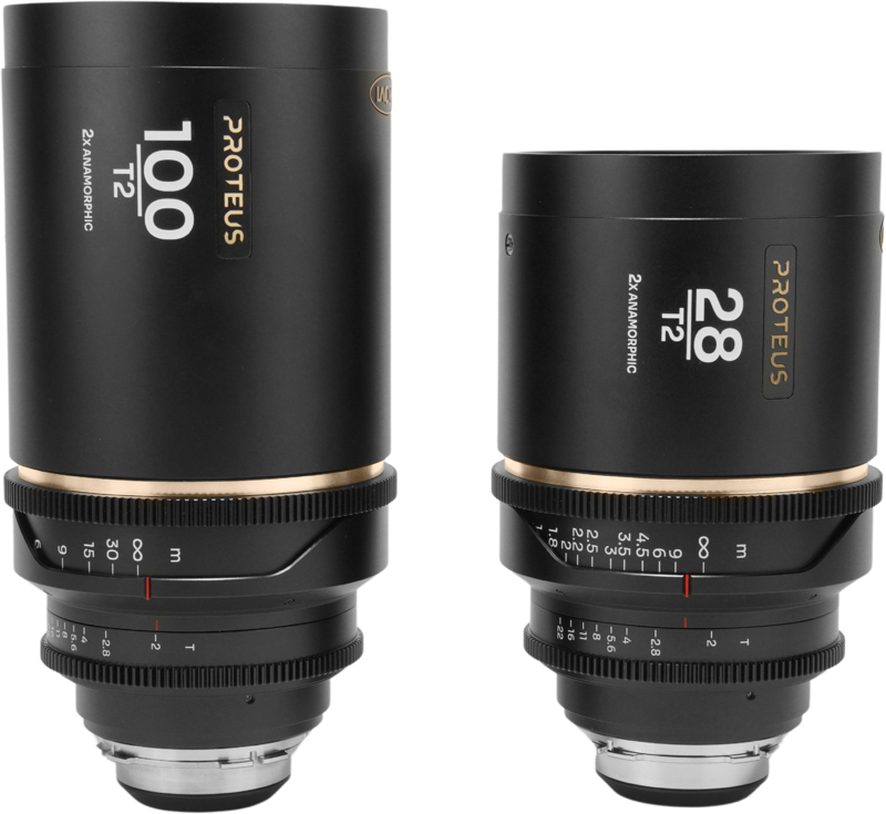 LAOWA Proteus 2X Anamorphic 2-Lens Bundle Set C (28mm, 100mm) - Amber - Arri PL/Canon EF