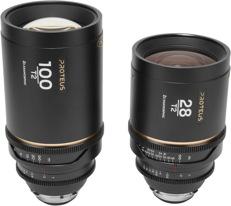 LAOWA Proteus 2X Anamorphic 2-Lens Bundle Set C (28mm, 100mm) - Amber - Arri PL/Canon EF