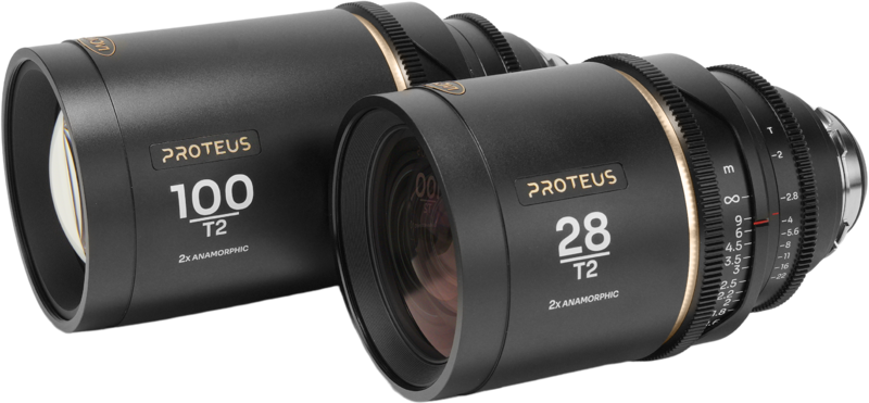 LAOWA Proteus 2X Anamorphic 2-Lens Bundle Set C (28mm, 100mm) - Amber - Arri PL/Canon EF