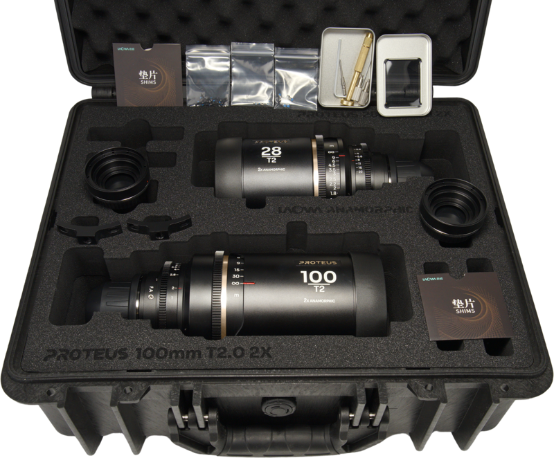 LAOWA Proteus 2X Anamorphic 2-Lens Bundle Set C (28mm, 100mm) - Amber - Arri PL/Canon EF