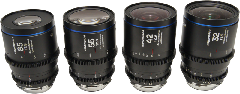 LAOWA Nanomorph LF Prime 4-Lens Bundle (32+42+55+85mm) Blue - Arri PL/ Canon EF