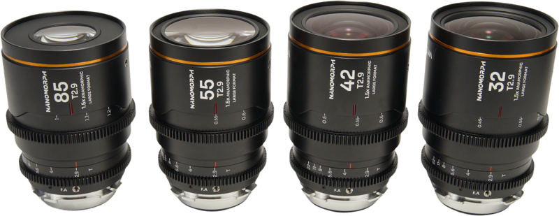 LAOWA Nanomorph LF Prime 4-Lens Bundle (32+42+55+85mm) Amber - Arri PL/ Canon EF