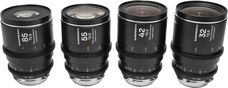 LAOWA Nanomorph LF Prime 4-Lens Bundle (32+42+55+85mm) Silver - Arri PL/ Canon EF