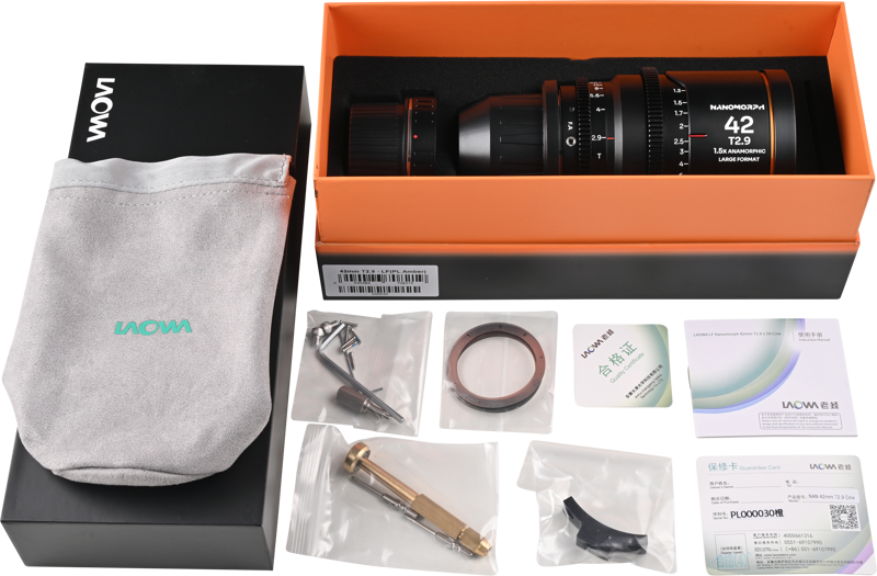 LAOWA Nanomorph LF 42mm T2.9 1.5X (Amber) - Arri PL/Canon EF