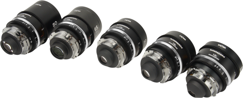LAOWA Nanomorph S35 Prime 5-Lens Bundle (27+35+50+65+80mm) Silver - Arri PL/Canon EF