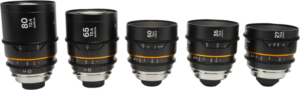 LAOWA Nanomorph S35 Prime 5-Lens Bundle (27+35+50+65+80mm) Amber - Arri PL/Canon EF
