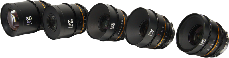 LAOWA Nanomorph S35 Prime 5-Lens Bundle (27+35+50+65+80mm) Amber - Arri PL/Canon EF