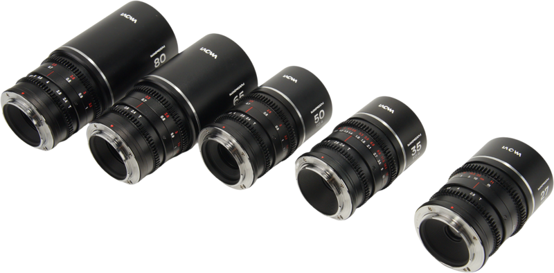 LAOWA Nanomorph S35 Prime 5-Lens Bundle (27+35+50+65+80mm) Silver - Canon RF