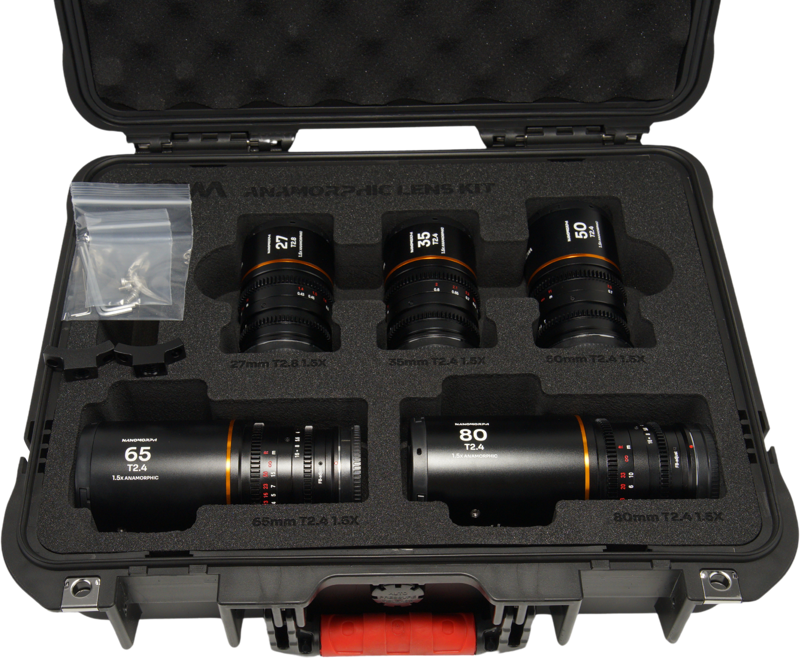 LAOWA Nanomorph S35 Prime 5-Lens Bundle (27+35+50+65+80mm) Amber - Canon RF