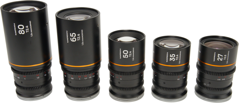 LAOWA Nanomorph S35 Prime 5-Lens Bundle (27+35+50+65+80mm) Amber - MFT