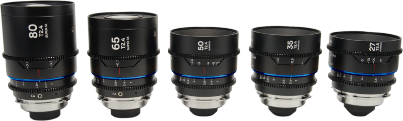 LAOWA Nanomorph S35 Prime 5-Lens Bundle  (27+35+50+65+80mm) Blue - Arri PL/Canon EF