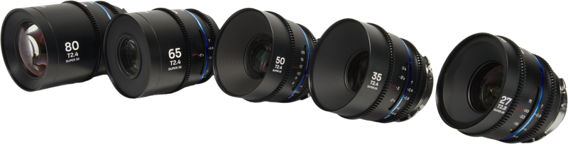 LAOWA Nanomorph S35 Prime 5-Lens Bundle (27+35+50+65+80mm) Blue - Arri PL/Canon EF