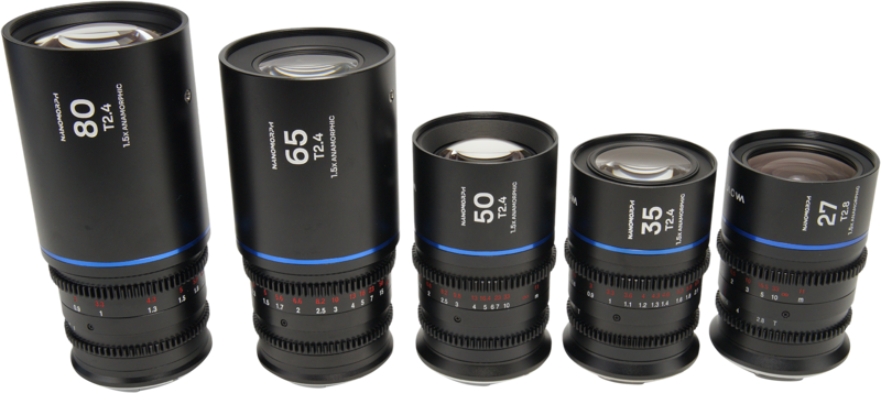 LAOWA Nanomorph S35 Prime 5-Lens Bundle (27+35+50+65+80mm) Blue - Canon RF