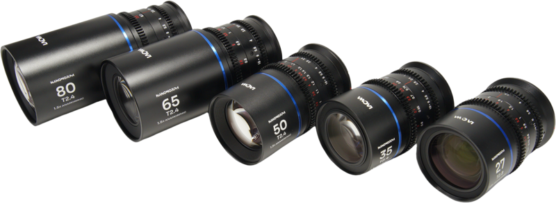 LAOWA Nanomorph S35 Prime 5-Lens Bundle (27+35+50+65+80mm) Blue - Canon RF