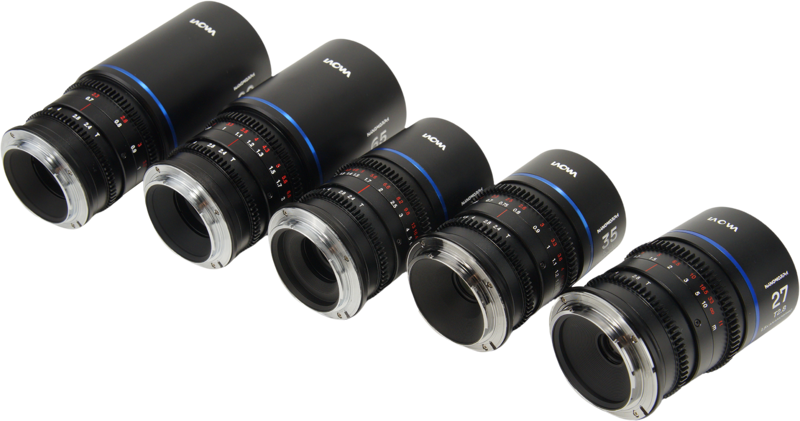 LAOWA Nanomorph S35 Prime 5-Lens Bundle (27+35+50+65+80mm) Blue - Canon RF