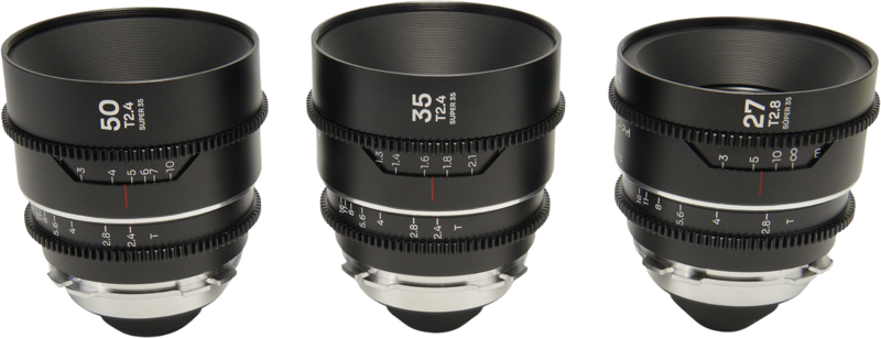 LAOWA Nanomorph S35 Prime 3-Lens Bundle (27mm, 35mm, 50mm) (Silver) - Arri PL/Canon EF