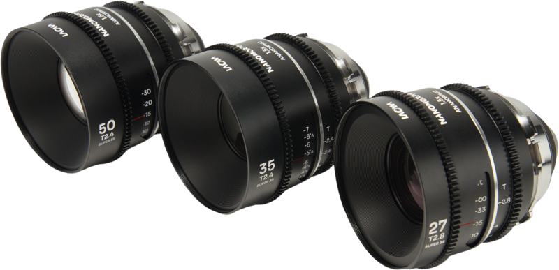 LAOWA Nanomorph S35 Prime 3-Lens Bundle (27mm, 35mm, 50mm) (Silver) - Arri PL/Canon EF