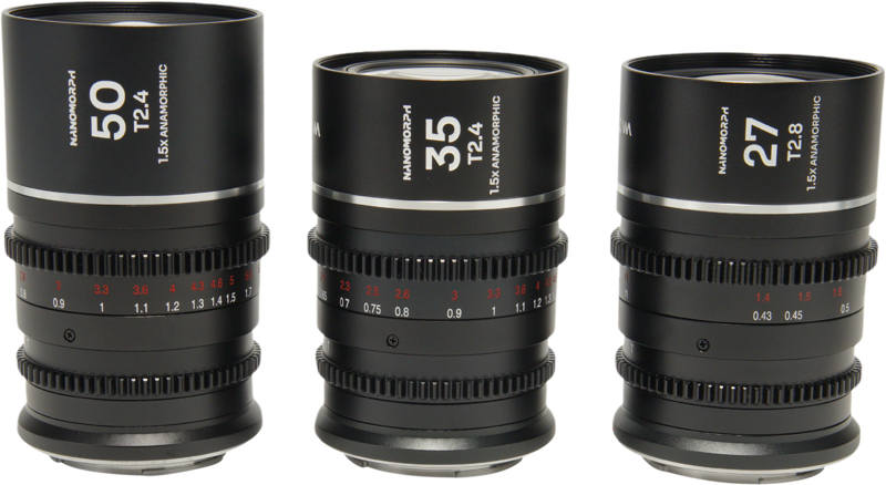LAOWA Nanomorph S35 Prime 3-Lens Bundle (27mm, 35mm, 50mm) (Silver) - Canon RF