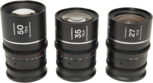 LAOWA Nanomorph S35 Prime 3-Lens Bundle (27mm, 35mm, 50mm) (Silver) - Canon RF