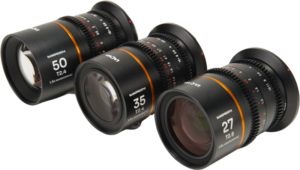 LAOWA Nanomorph S35 Prime 3-Lens Bundle (27mm, 35mm, 50mm) (Amber) - DL