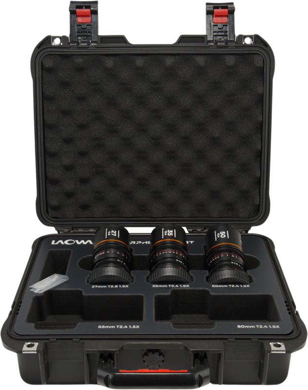 LAOWA Nanomorph S35 Prime 3-Lens Bundle (27mm, 35mm, 50mm) (Amber) - Canon RF