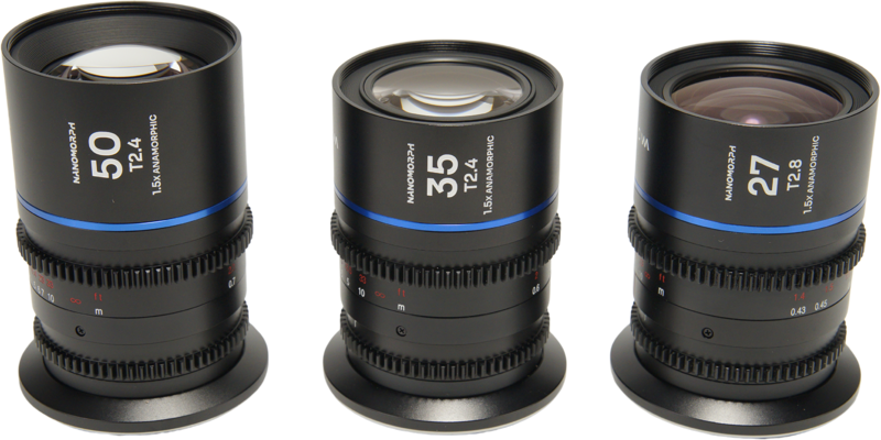LAOWA Nanomorph S35 Prime 3-Lens Bundle (27mm, 35mm, 50mm) (Blue) - L Mount