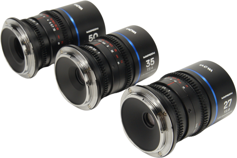 LAOWA Nanomorph S35 Prime 3-Lens Bundle (27mm, 35mm, 50mm) (Blue) - MFT