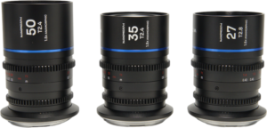 LAOWA Nanomorph S35 Prime 3-Lens Bundle (27mm, 35mm, 50mm) (Blue) - Canon RF