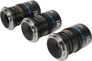 LAOWA Nanomorph S35 Prime 3-Lens Bundle (27mm, 35mm, 50mm) (Blue) - Canon RF