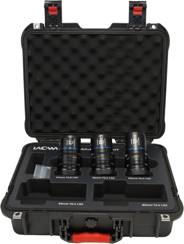 LAOWA Nanomorph S35 Prime 3-Lens Bundle (27mm, 35mm, 50mm) (Blue) - Canon RF