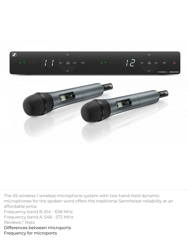SENNHEISER - XSw 1-825 - DUAL
