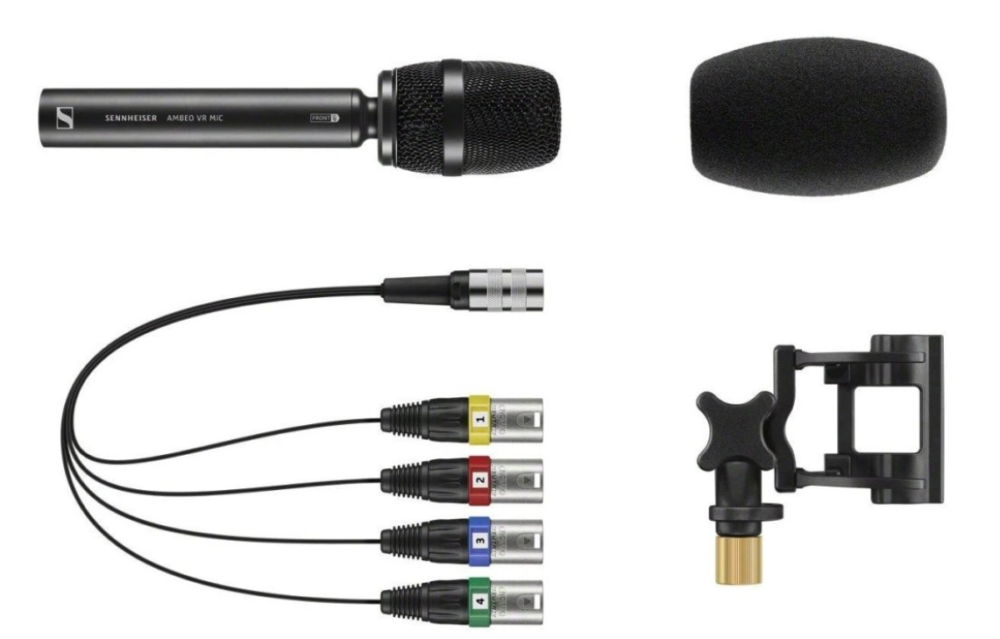 SENNHEISER AMBEO VR MIC Virtual reality microphone, 3D, 4x XLR3-M, MZW, flexible suspension, cable