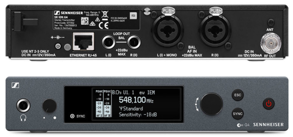 SENNHEISER EW IEM G4-A1 IEM wireless monitoring kit (1x EK + IE4), GA3, 470 - 516 MHz, generation 4