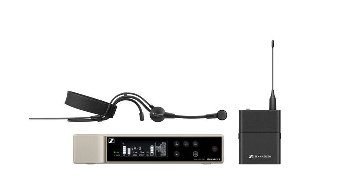SENNHEISER EW-D ME3 SET Digital microphone set - head-mounted with ME3 microphone (cardioid characteristic), 552 - 607.8 MHz