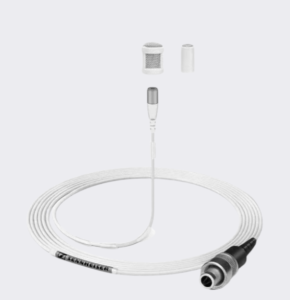 SENNHEISER MKE 1-4-1 Miniature microphone white, Lemo 3-P, Kevlar cable, MZQ01