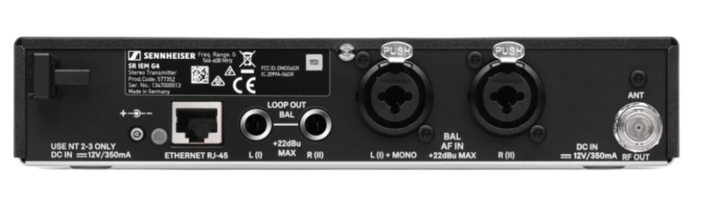 SENNHEISER SR IEM G4 A Transmitter for In Ear Monitoring, 516 - 558 MHz, generation 4, incl. GA3, antenna and power supply