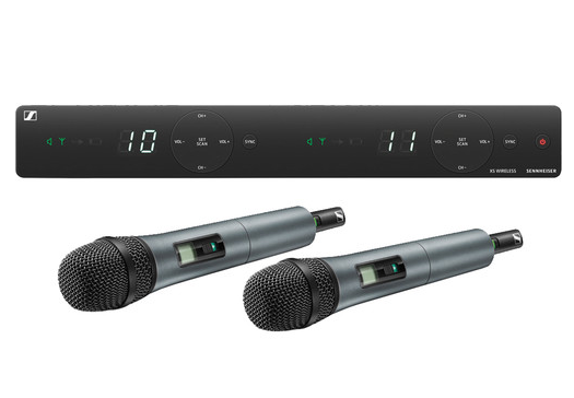 SENNHEISER XSW 1-835 DUAL-A Microport set - 2x handheld (dynamic 835 with cardioid characteristic) 548 - 572 MHz, double front