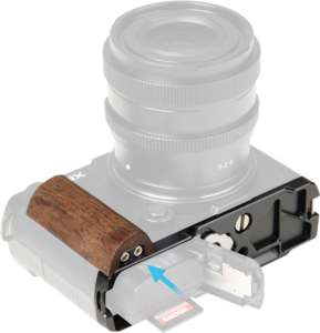 SMALLRIG 5945 L-Shaped Mount Plate with Wooden Handle for Panasonic S9