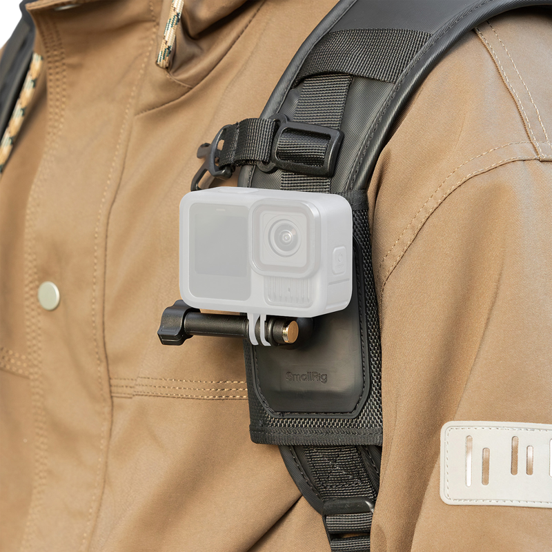 SMALLRIG 5721 Hook and Loop Backpack Strap Mount for Action Cameras