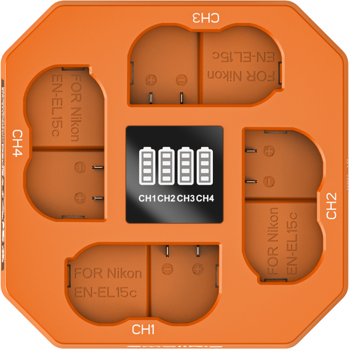 SMALLRIG 5747 Four-Channel Camera Battery Charger for EN-EL15c